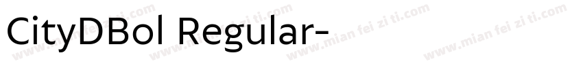 CityDBol Regular字体转换